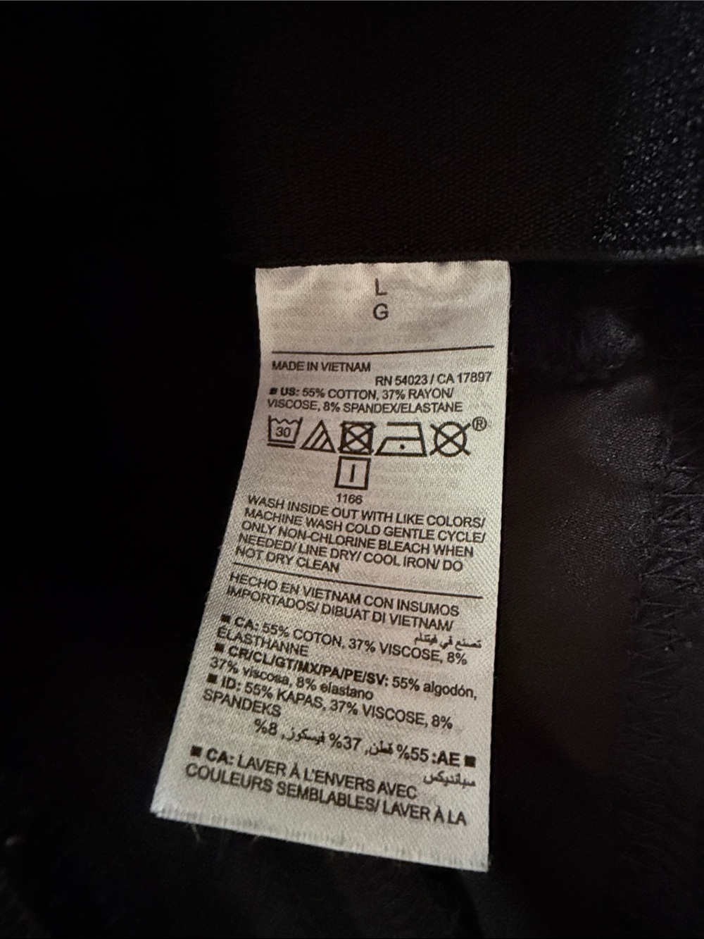 Old Navy wide leg pull on pants in a lighter black color - Picture 5 of 7